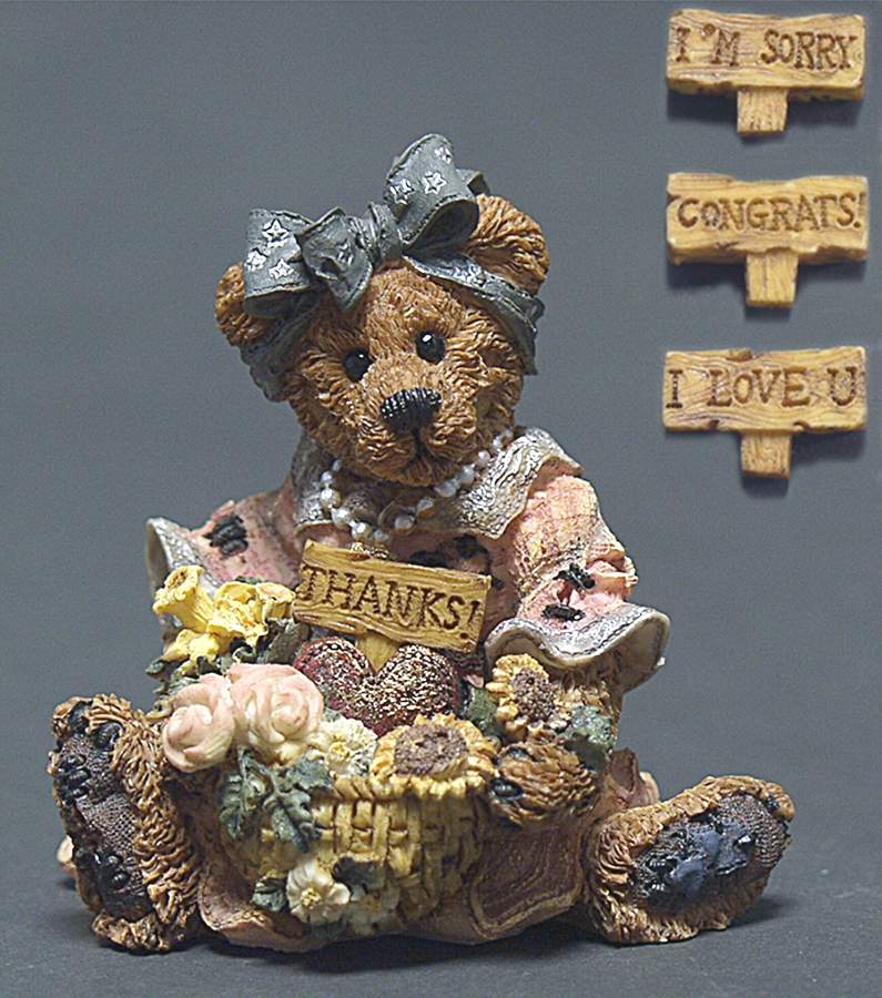 The Bearstone Collection Justina-The Message Bear - Boxed by Boyds Bears-1