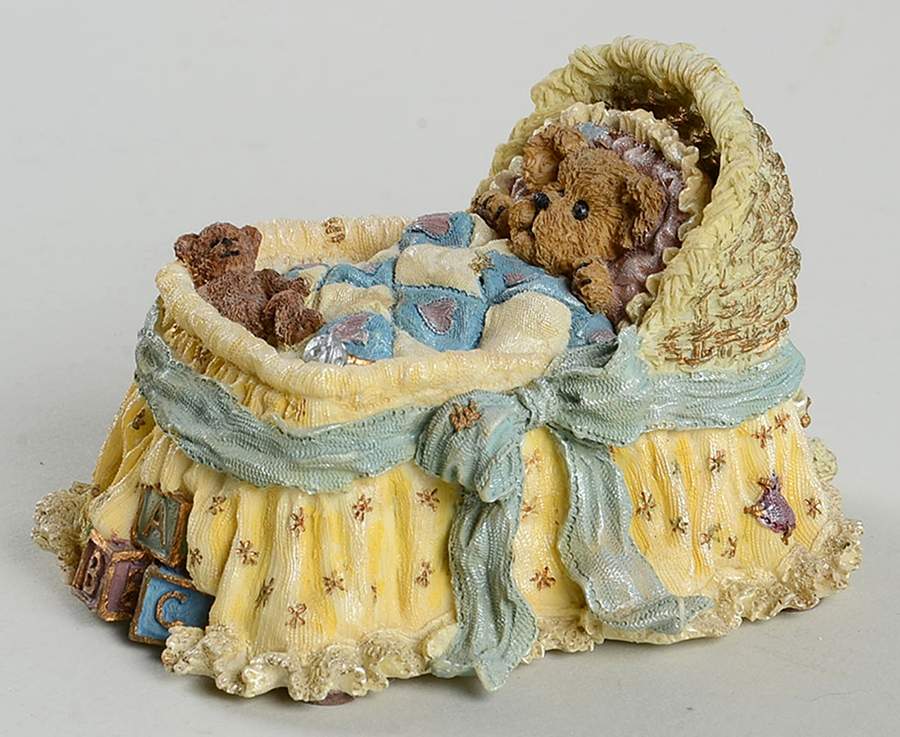 The Bearstone Collection Lulla B. Hushabye-Musical Bassinet - Boxed by Boyds Bears-1