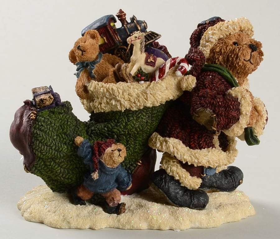 The Bearstone Collection Klaus Jinglebear W/Atlas Christmas Is Co - Boxed by Boyds Bears-1