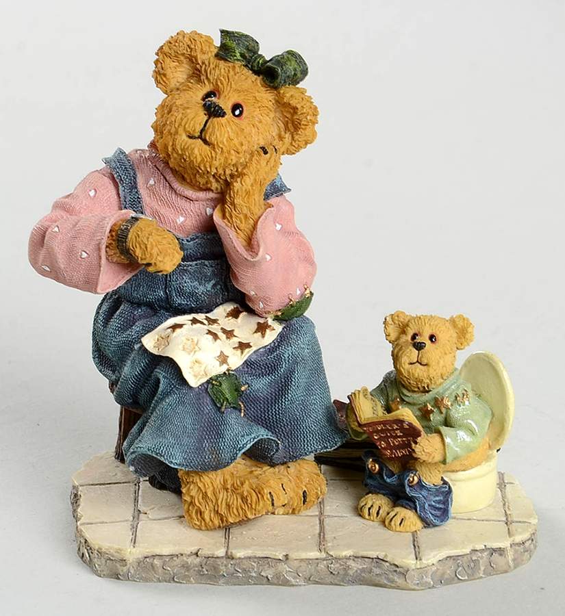 The Bearstone Collection Momma With Taylor-Patience Is A Virtue - No Box by Boyds Bears-1