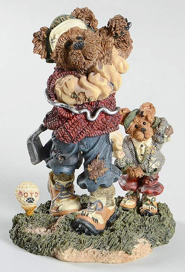 The Bearstone Collection Arnold P Bomber-The Duffer - Boxed by Boyds Bears-1