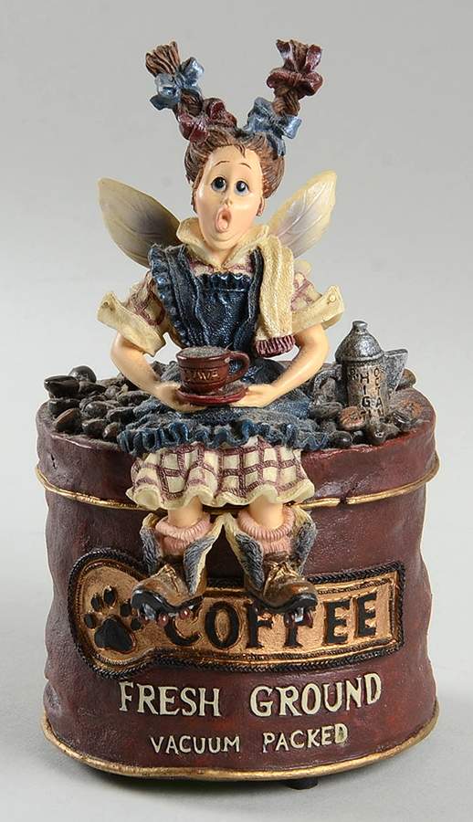 The Bearstone Collection Caffeinata Speedy Music Box - Boxed by Boyds Bears-1