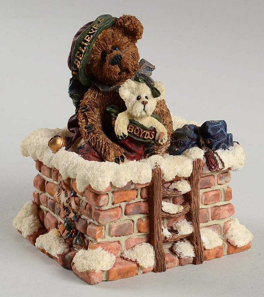 The Bearstone Collection Elijah & Joy Believe Music Box - No Box by Boyds Bears-1