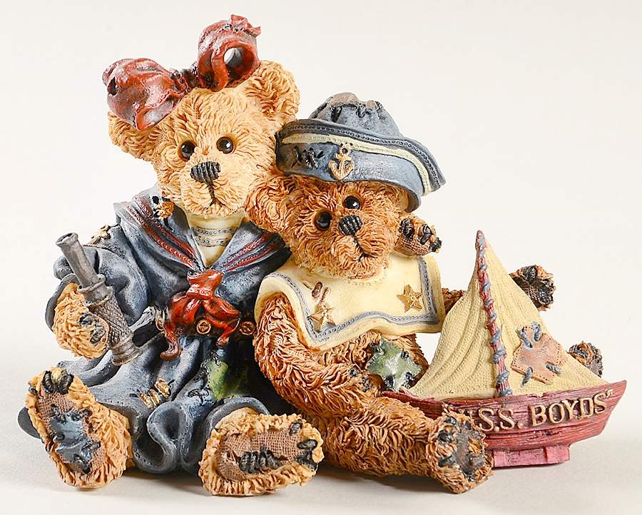 The Bearstone Collection Elvira  And Chauncey Fitzbruin - Boxed by Boyds Bears-1