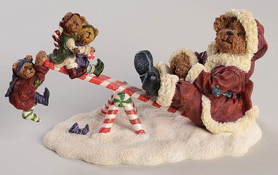 The Bearstone Collection Santa Bear W/ Jingle Jangle Joe - Boxed by Boyds Bears-1