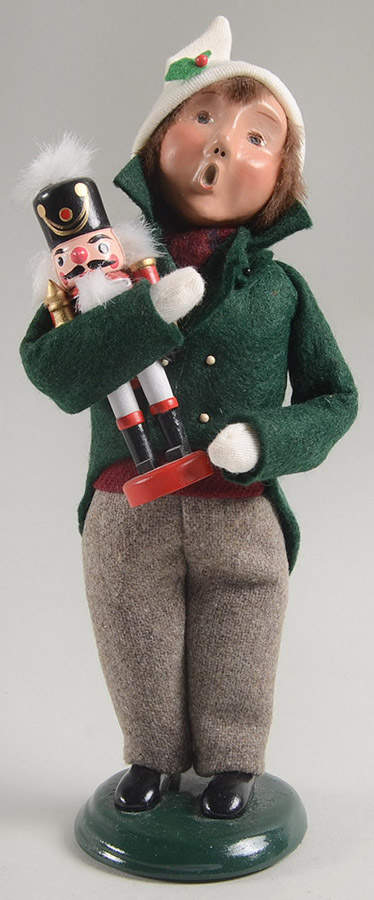 Traditional Assorted Carolers Boy With Nutcracke-Green - No Box Nb1619 by Byers' Choice Ltd-1