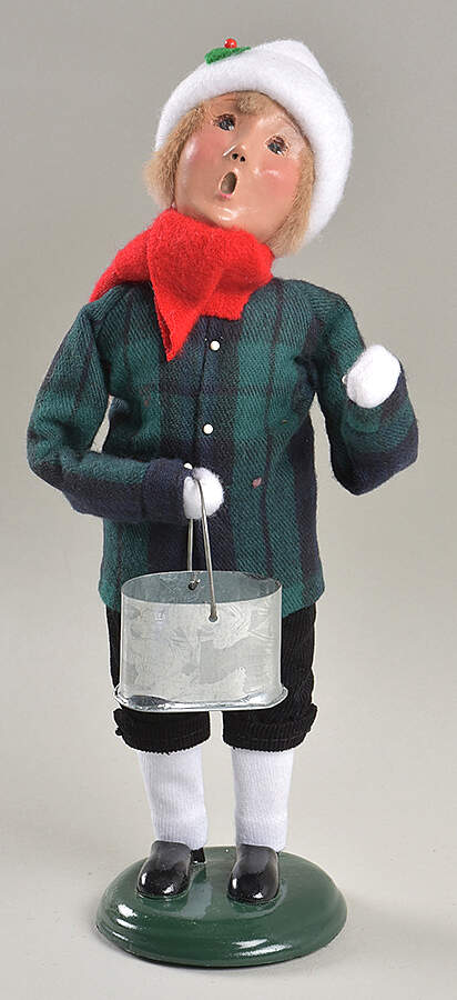 Traditional Assorted Carolers Boy With Pail-Green - No Box Nb1641 by Byers' Choice Ltd-1