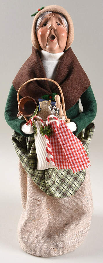 Traditional Assorted Carolers Shopper Grandmother With Baking Supplies - Nb1109, No Box by Byers' Choice Ltd-1