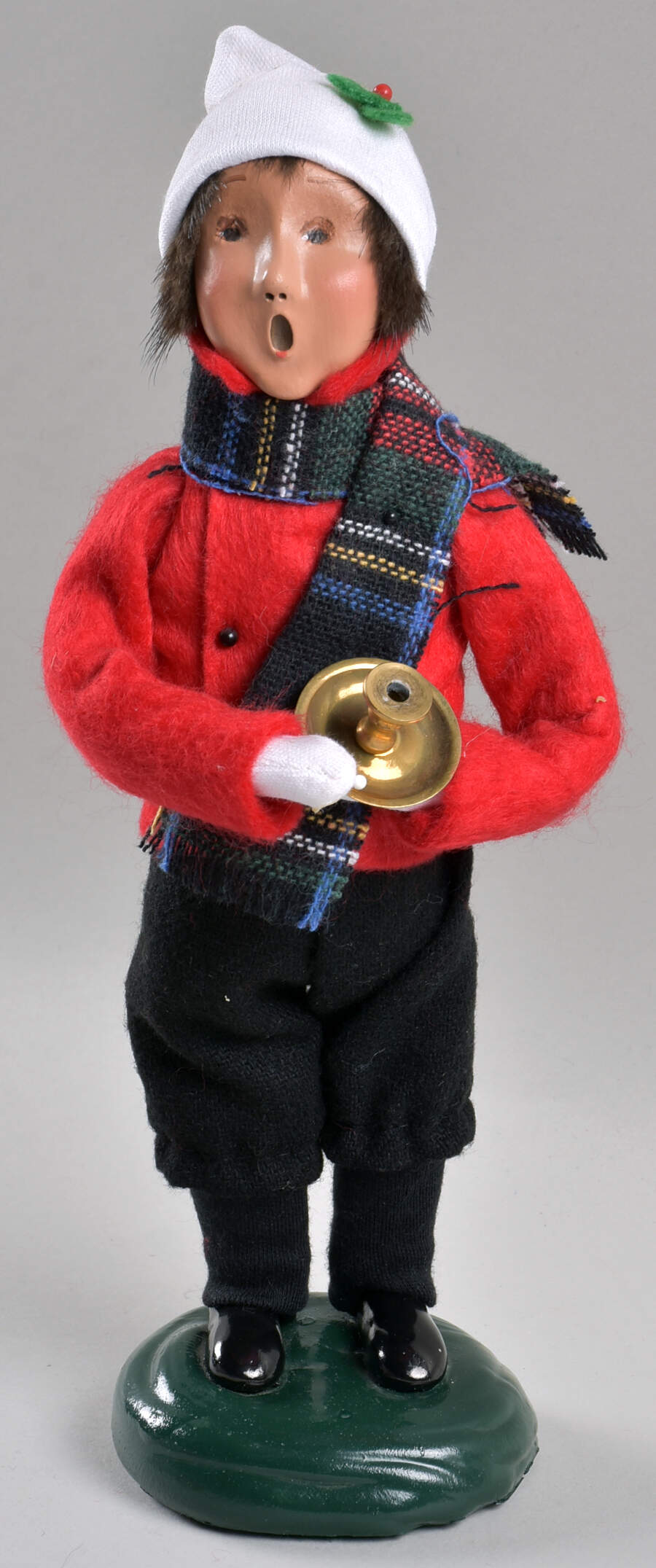 Traditional Assorted Carolers Boy With Brass Candlestick-Red Coat - No Box Nb1692 by Byers' Choice Ltd-1