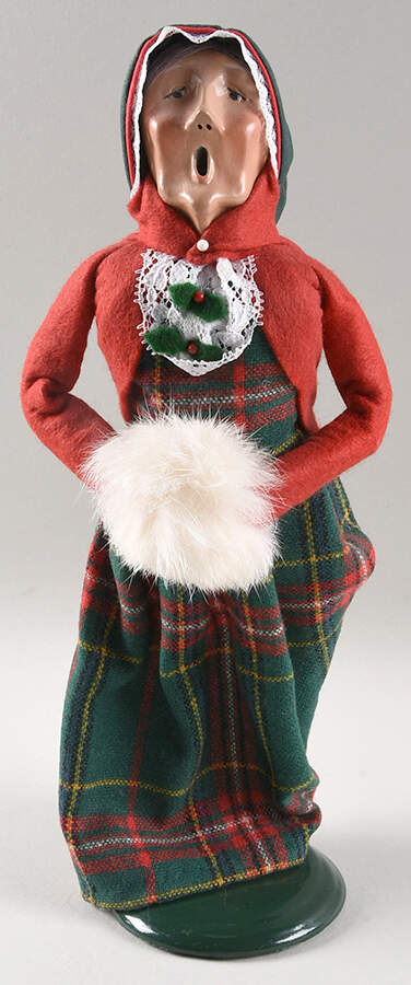 Traditional Assorted Carolers Grandmother With Muff Red Coat - Nb753, No Box by Byers' Choice Ltd-1