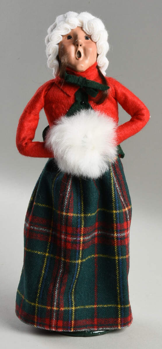 Traditional Assorted Carolers Woman With White Muff Red Coat - No Box Nb1704 by Byers' Choice Ltd-1