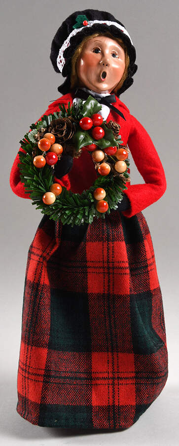 Caroling Families Allen Woman With Wreath - No Box by Byers' Choice Ltd-1