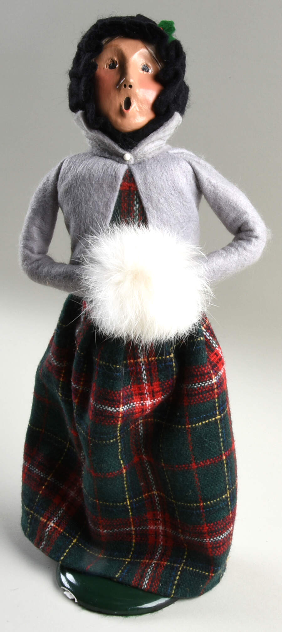 Traditional Assorted Carolers Woman With Muff;Grey Coat - No Box Nb1760 by Byers' Choice Ltd-1