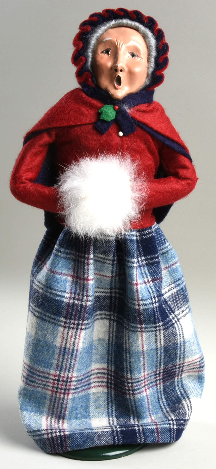 Traditional Assorted Carolers Grandmother With Muff;Burgundy - No Box Nb1758 by Byers' Choice Ltd-1