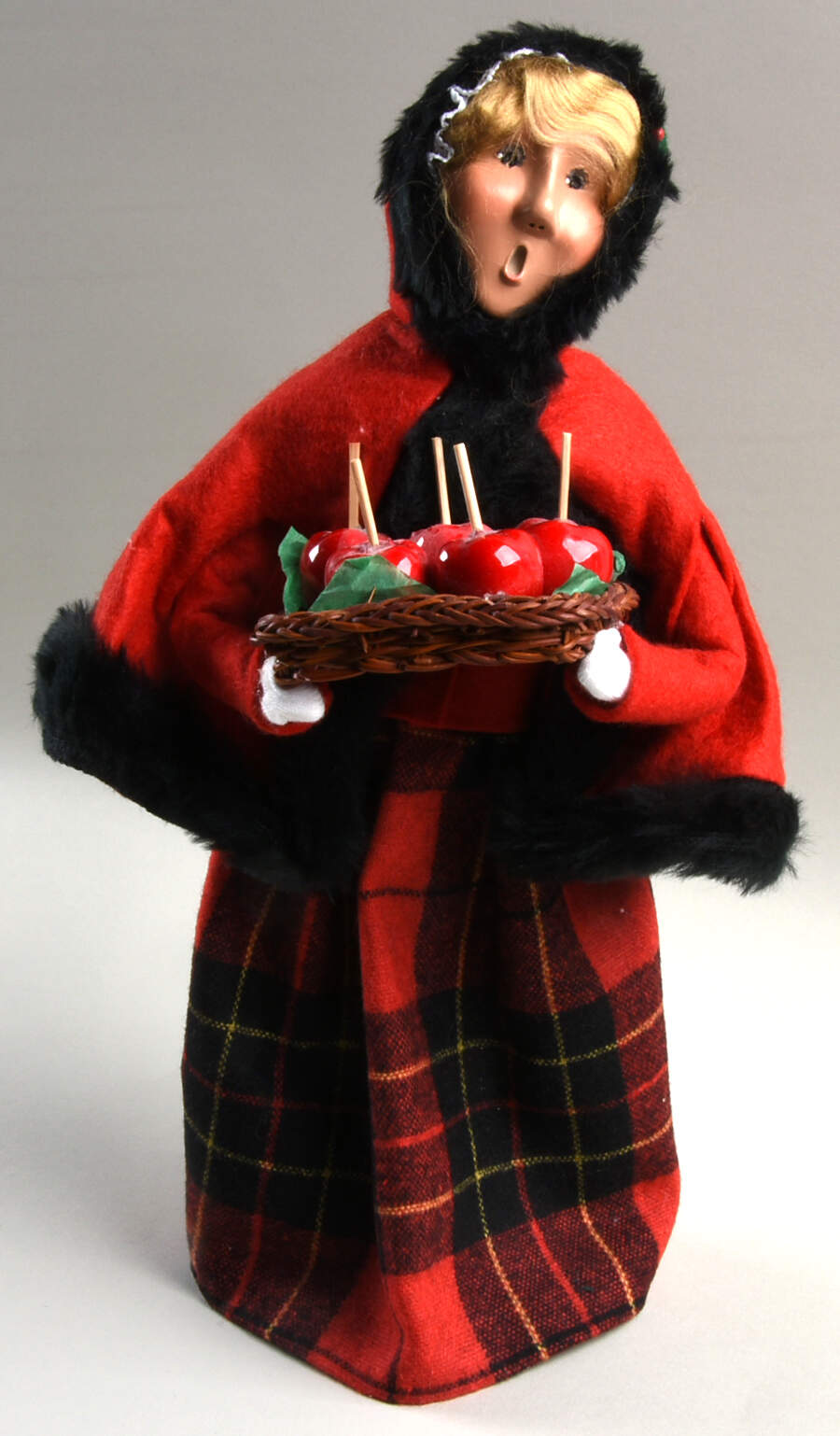 Traditional Assorted Carolers Woman With Candy Apples - Red - No Box Nb1748 by Byers' Choice Ltd-1