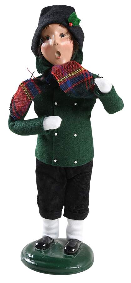 Traditional Assorted Carolers Teen Boy-Green Coat - No Box by Byers' Choice Ltd-1