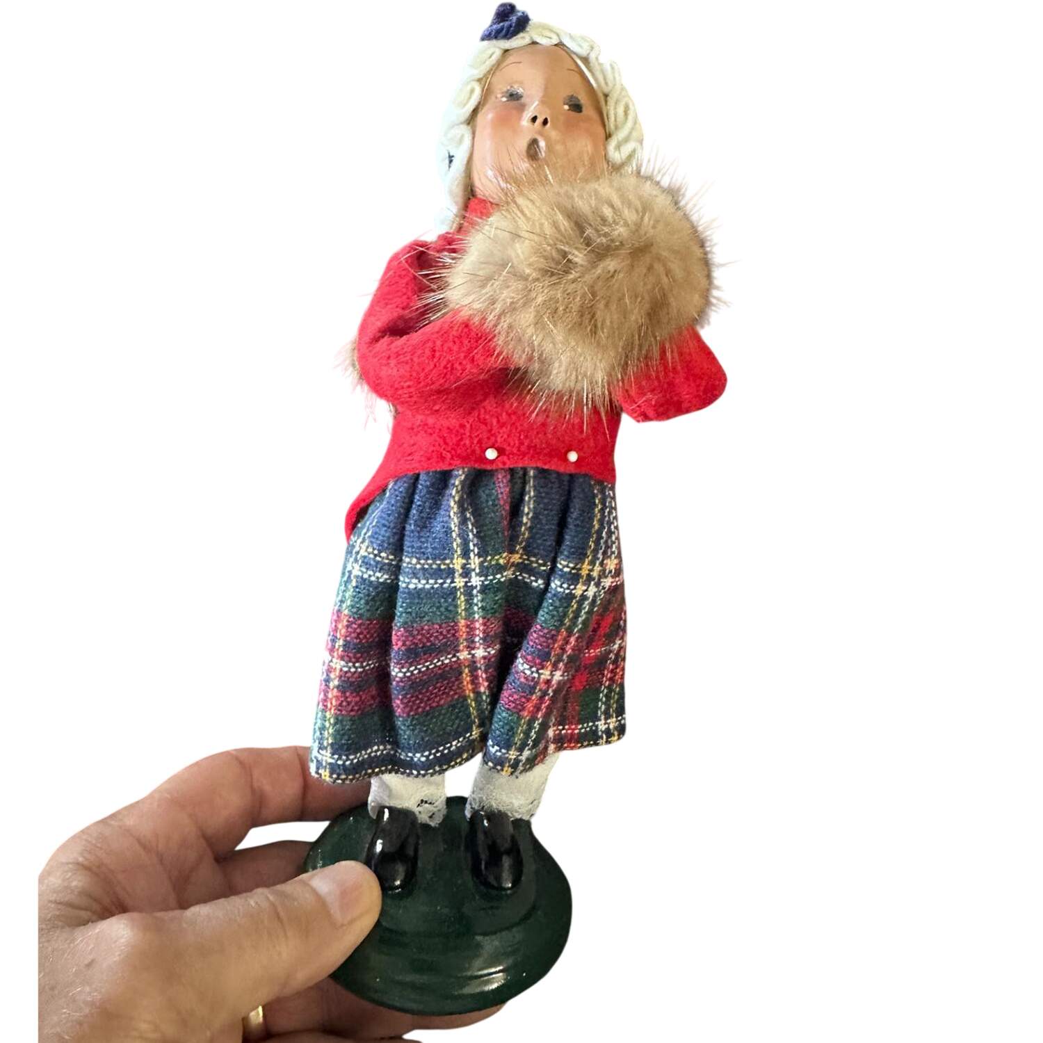 Traditional Assorted Carolers Girl W/Muff - Red  - No Box Nb1776 by Byers' Choice Ltd-1