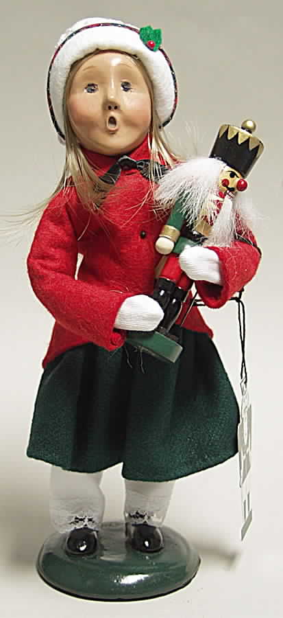 Traditional Assorted Carolers Girl With Nutcracker - No Box by Byers' Choice Ltd-1
