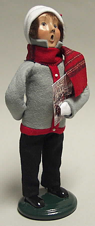 Traditional Assorted Carolers Boy With Advent Calendar - No Box by Byers' Choice Ltd-1