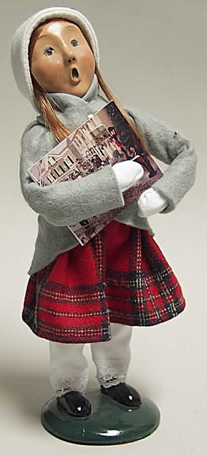 Traditional Assorted Carolers Girl With Advent Calendar - No Box by Byers' Choice Ltd-1