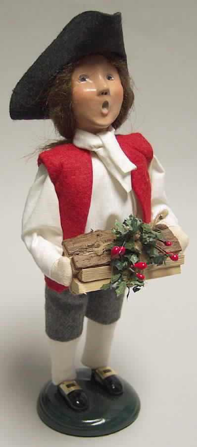 Williamsburg Colonial Boy With Fatwood - No Box by Byers' Choice Ltd-1
