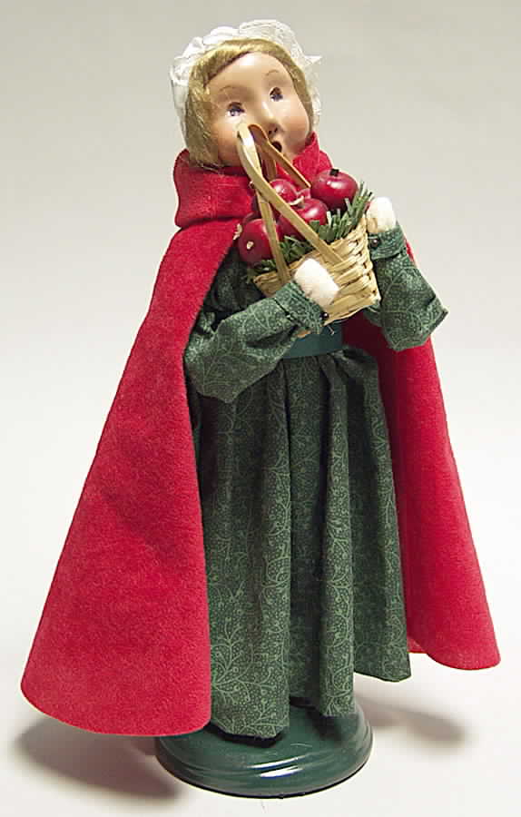 Williamsburg Girl With Basket Of Apples - No Box by Byers' Choice Ltd-1