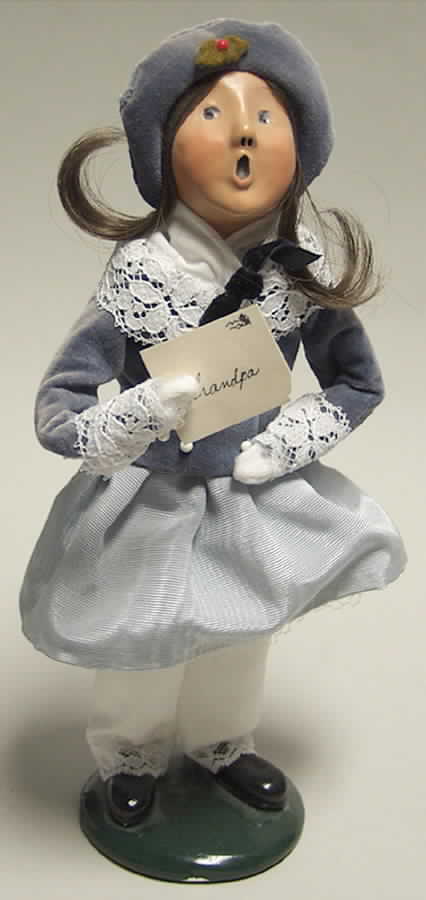 Traditional Assorted Carolers Girl With Postcard - No Box by Byers' Choice Ltd-1