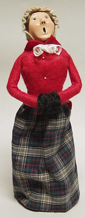 Traditional Assorted Carolers Woman With Muff Lace Collar - No Box by Byers' Choice Ltd-1