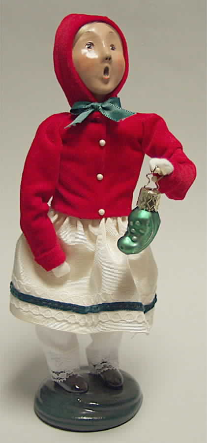 Traditional Assorted Carolers Girl With Pickle Ornament - No Box by Byers' Choice Ltd-1