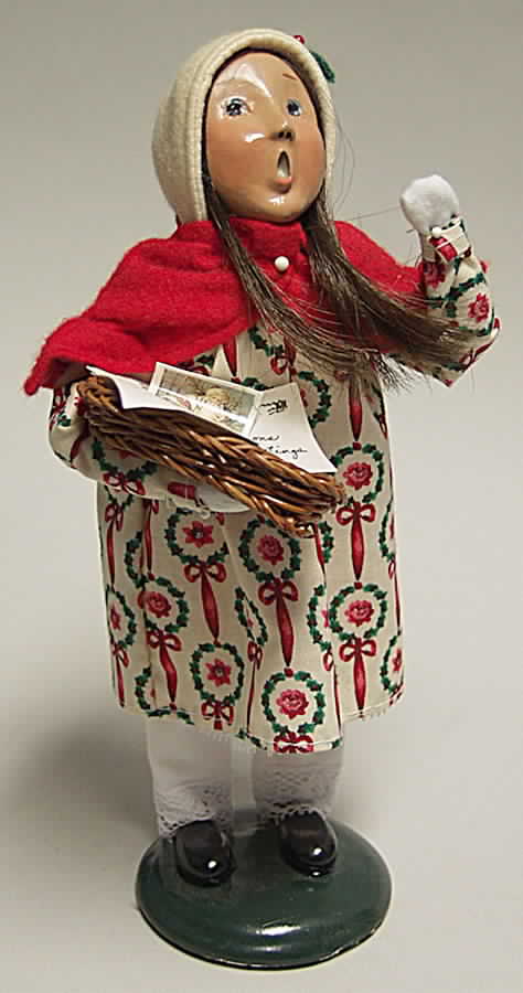 Traditional Assorted Carolers Girl With Letters-Holiday Print - No Box by Byers' Choice Ltd-1