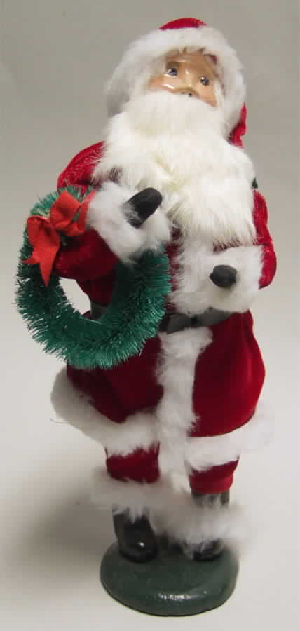 Santa & Mrs Claus Santa With Wreath - No Box by Byers' Choice Ltd-1