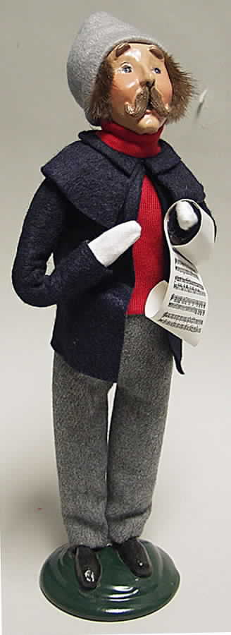 Traditional Assorted Carolers Mustache Man With Music Blue - No Box by Byers' Choice Ltd-1