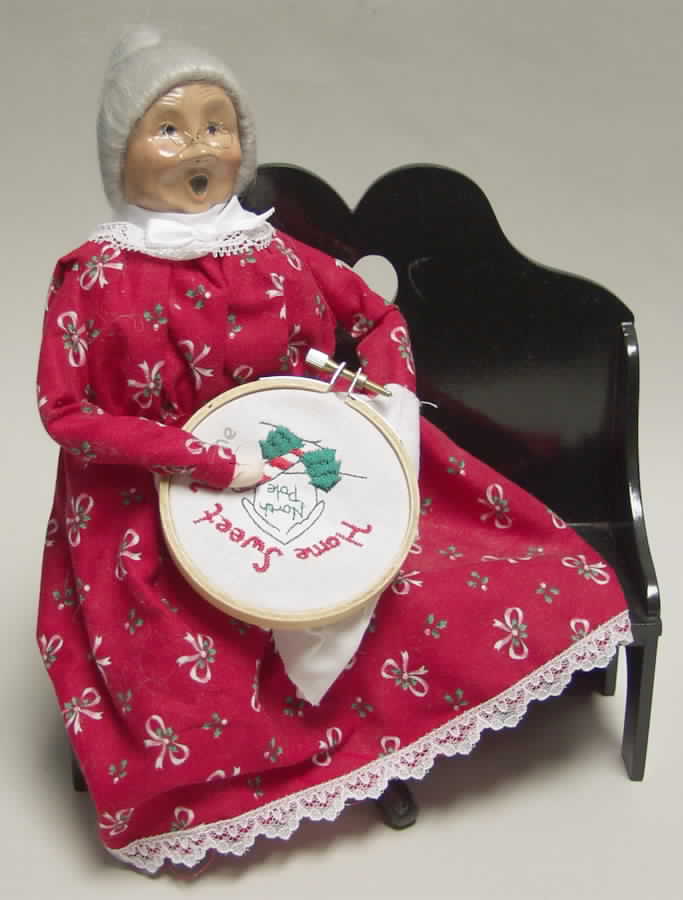 Santa & Mrs Claus Mrs Claus With Needlework - No Box by Byers' Choice Ltd-1