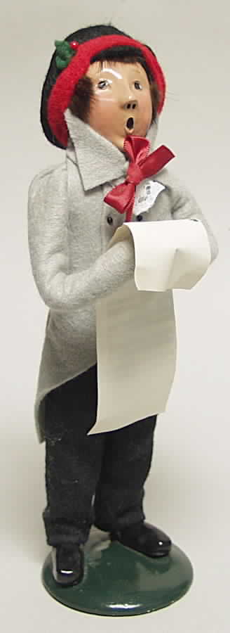 Victorian Assorted Carolers Boy With Music-Grey - No Box by Byers' Choice Ltd-1
