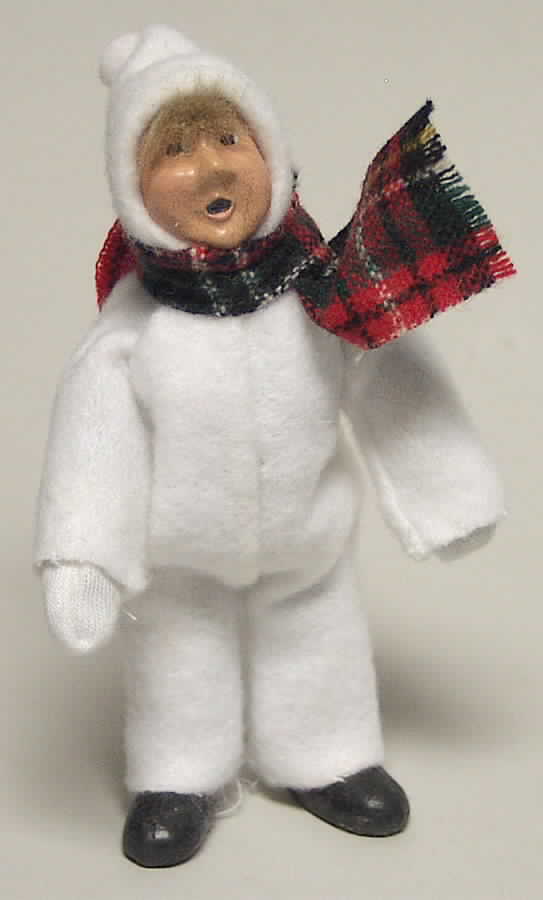 Traditional Assorted Carolers Toddler In White Snowsuit - No Box by Byers' Choice Ltd-1