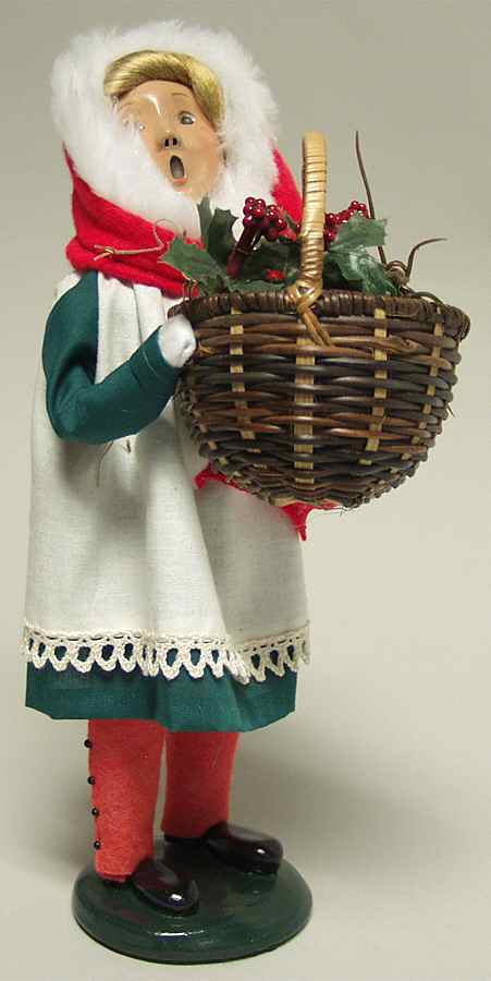 Specialty Carolers Girl With Holly Basket - No Box by Byers' Choice Ltd-1