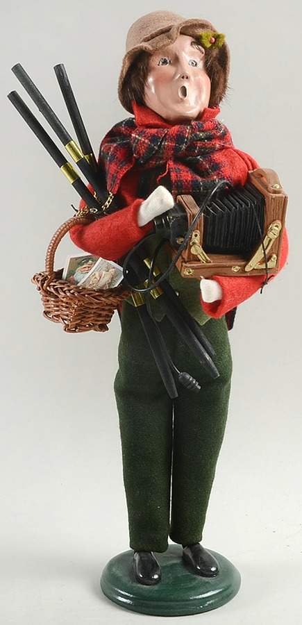 Traditional Assorted Carolers Shopper Man With Camera And Card Basket - No Box by Byers' Choice Ltd-1