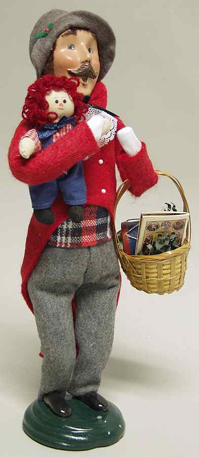 Traditional Assorted Carolers Shopper Man With Doll - No Box by Byers' Choice Ltd-1