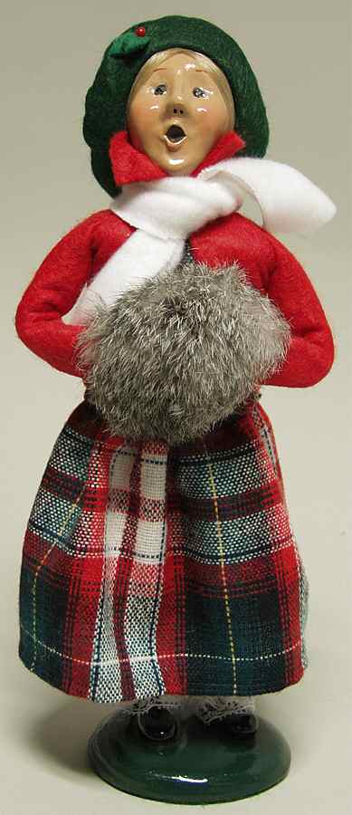 Traditional Assorted Carolers Teen Girl With Muff-Red Coat - No Box by Byers' Choice Ltd-1