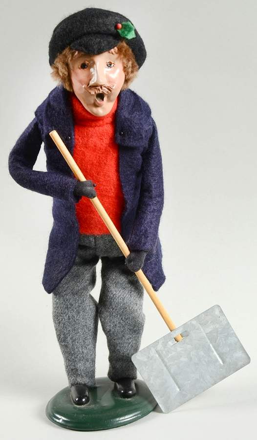 Traditional Assorted Carolers Man With Snow Shovel - Nb898, No Box by Byers' Choice Ltd-1