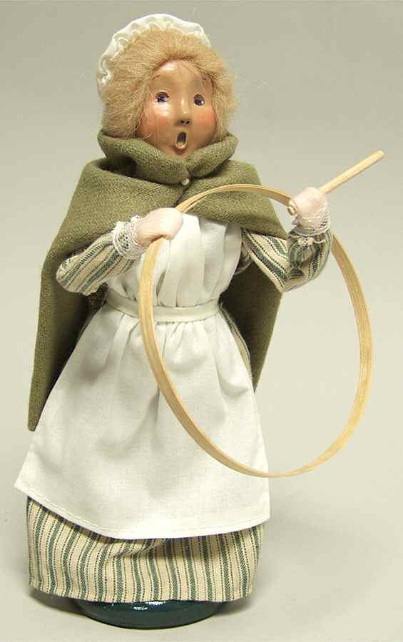 Williamsburg Colonial Williamsburg Girl W/ Hoop - No Box by Byers' Choice Ltd-1