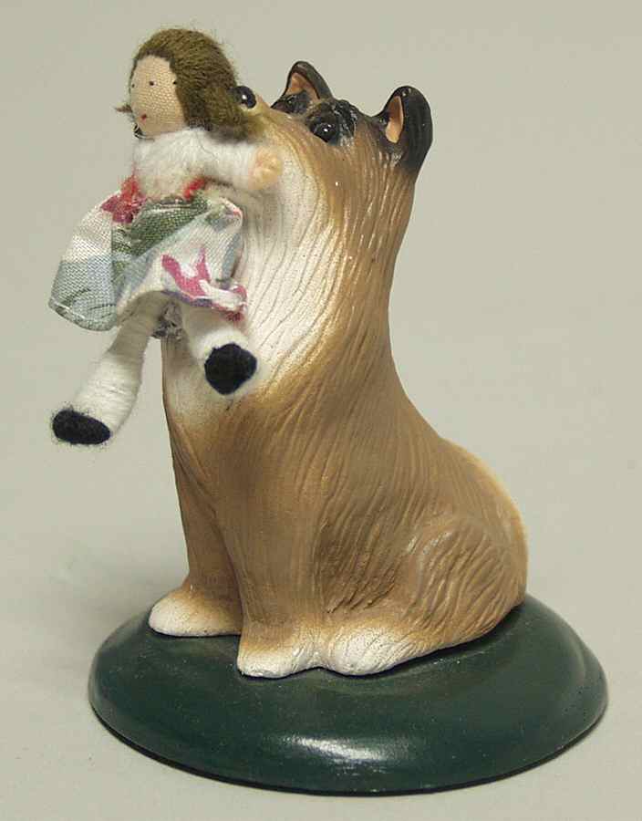 Singing Dogs Sheep Dog With Doll - No Box by Byers' Choice Ltd-1