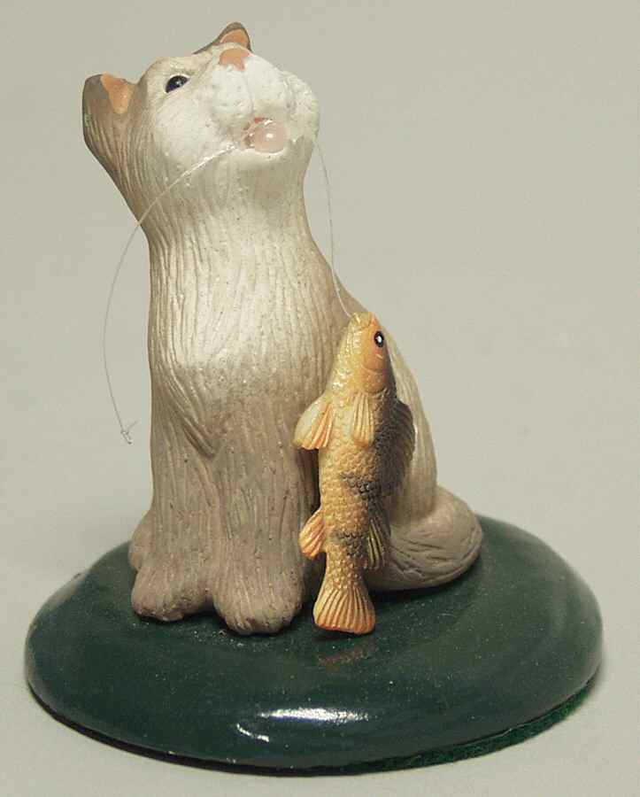 Singing Cats Cat With Fish - No Box by Byers' Choice Ltd-1