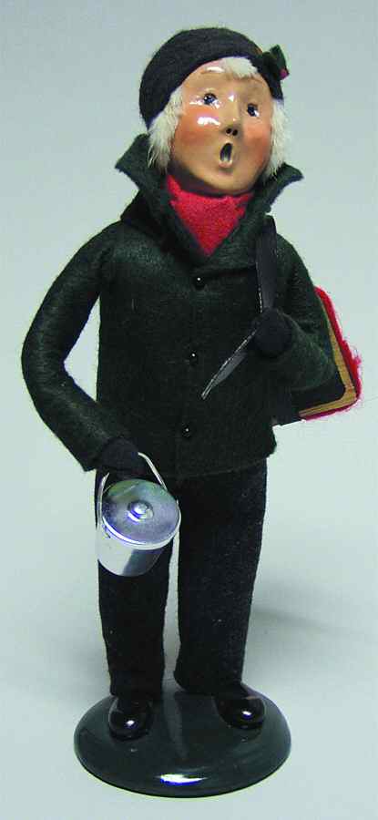 Traditional Assorted Carolers School Boy-Green Coat - No Box by Byers' Choice Ltd-1