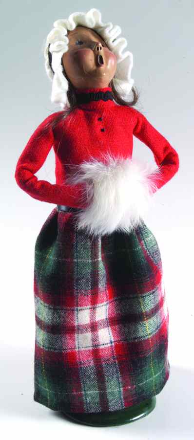 Traditional Assorted Carolers Woman With Muff-Red Top - No Box by Byers' Choice Ltd-1
