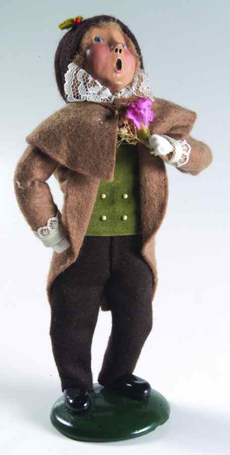 Traditional Assorted Carolers Boy With Flowers - No Box by Byers' Choice Ltd-1