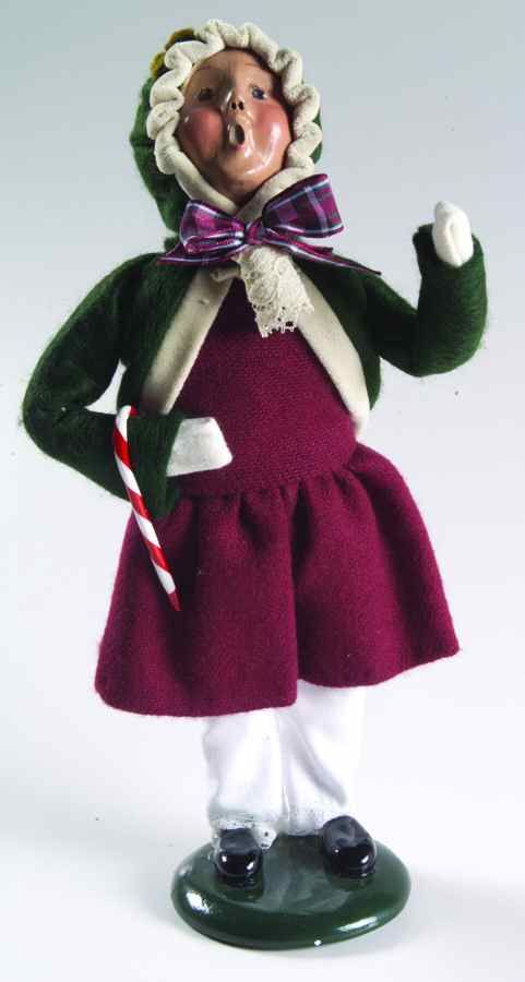 Traditional Assorted Carolers Girl With Candy Cane - No Box by Byers' Choice Ltd-1