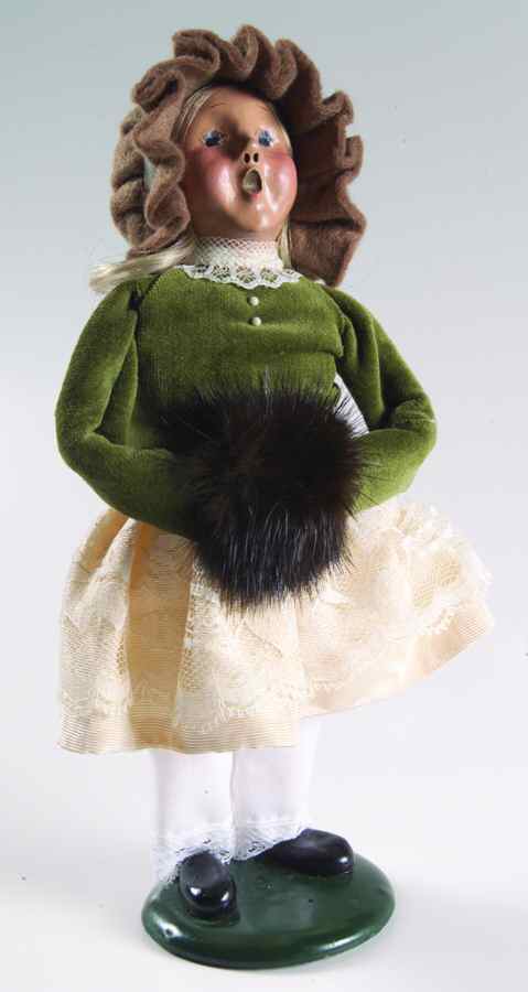 Traditional Assorted Carolers Girl With Dark Muff - No Box by Byers' Choice Ltd-1
