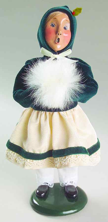 Traditional Assorted Carolers Girl With White Muff - No Box by Byers' Choice Ltd-1