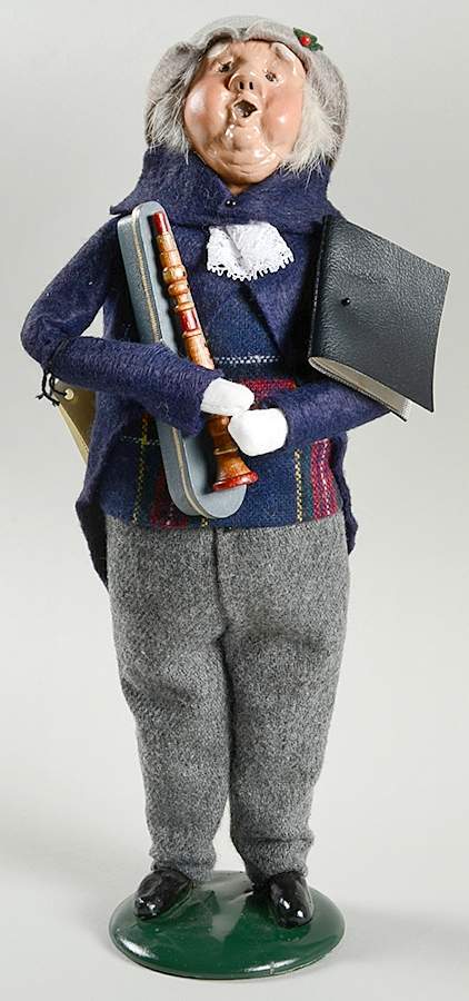 Christmas Waits Victorian Man With Clarinet-Blue - No Box by Byers' Choice Ltd-1